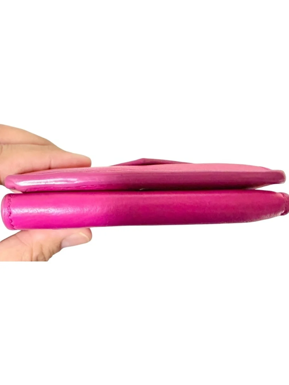 Balenciaga Pink Leather Trifold Wallet